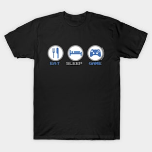 Eat Sleep Game - gamer geek nerd video games controller T-Shirt